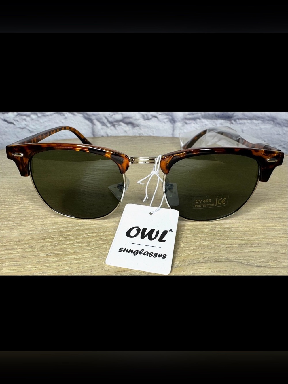 OWL Tortoiseshell Clubmaster Sunglasses NWT!